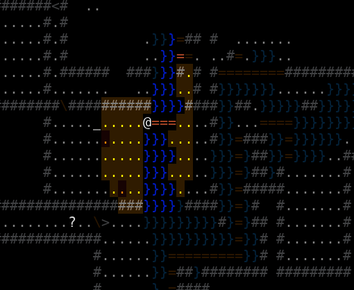 Dungoen map with a river and bridges